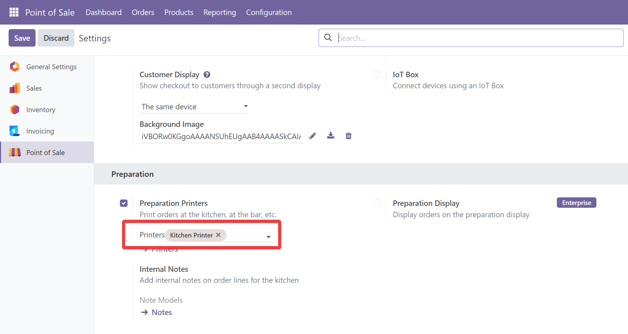 Assign Kitchen Printer to PoS